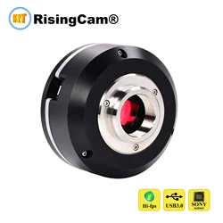 RisingCam New high fps bulit-in SONY CMOS sensor USB3.0 output fotocamera per microscopio digitale a colori con supporto a C