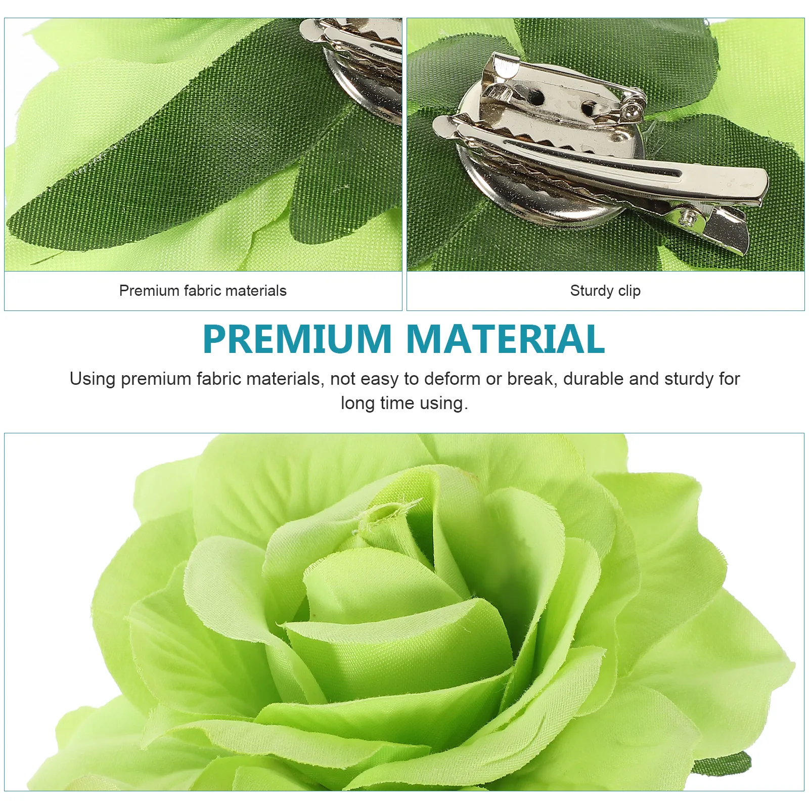 

8 Pcs Rose Barrettes Hair Accessories Girls Fabric Fancy Clips for Women Flower