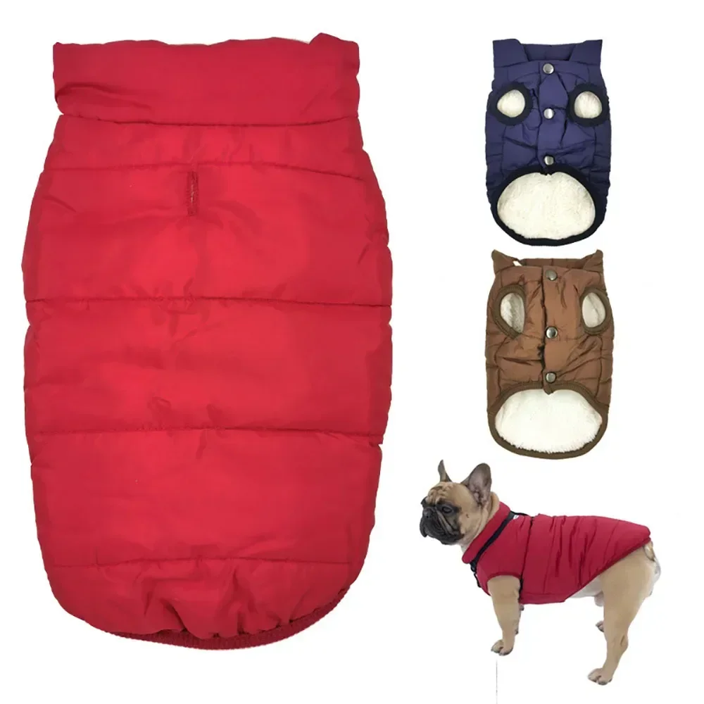 Teddy Pupply Thickened Cotton Medium Large Pet Vest Cat Clothing Dog Jacket For Winter