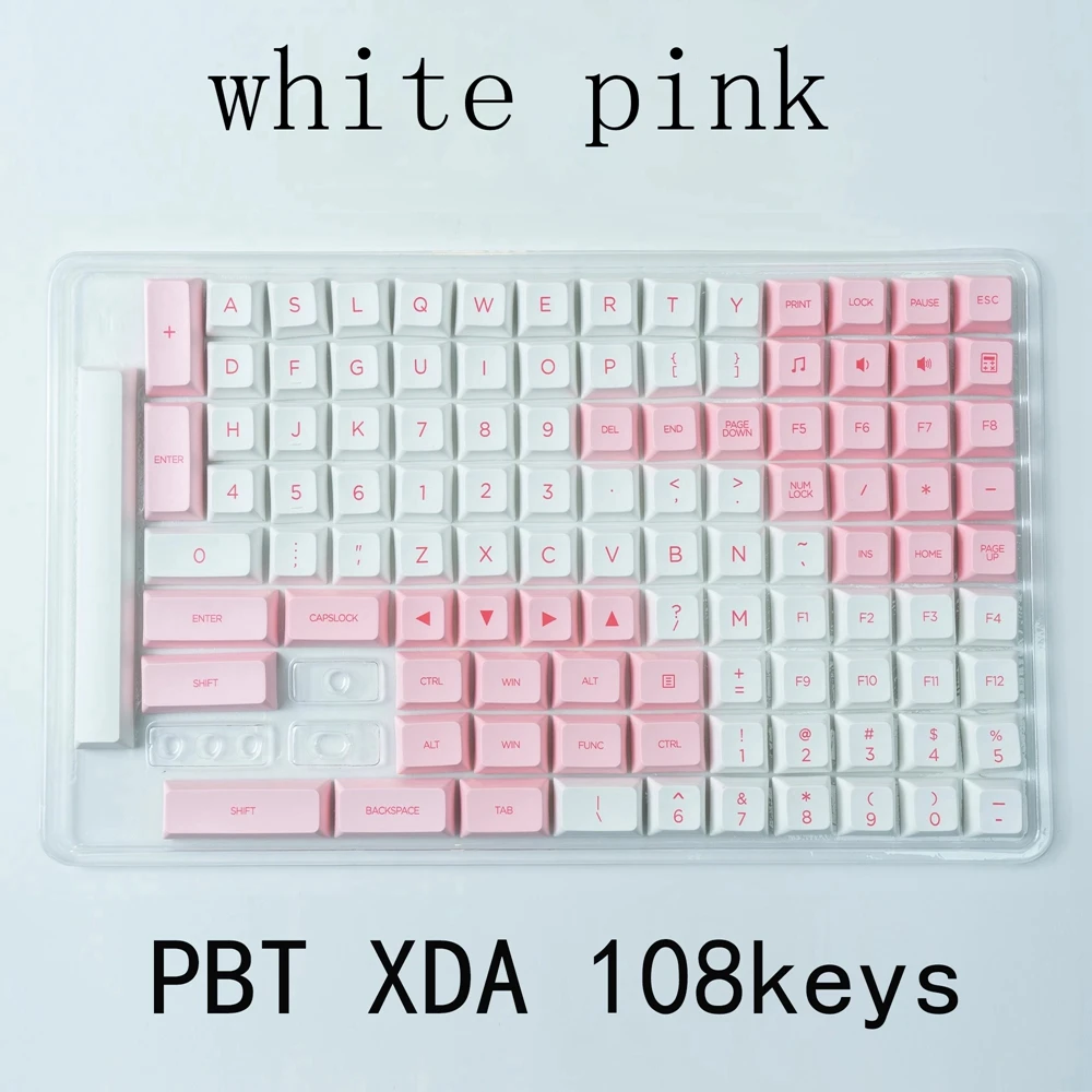 Pbt xda-メカニカルゲーミングキャップ,スペース,108キー,6.25u,akko,zuoya,rk,vgn,redragon,ajazz