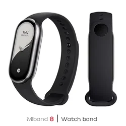 Sport Silicone Watchbands For Xiaomi Mi band 8-8 NFC Belt Replacement miband8 Bracelet smart band 8 waterproof Strap Accessories