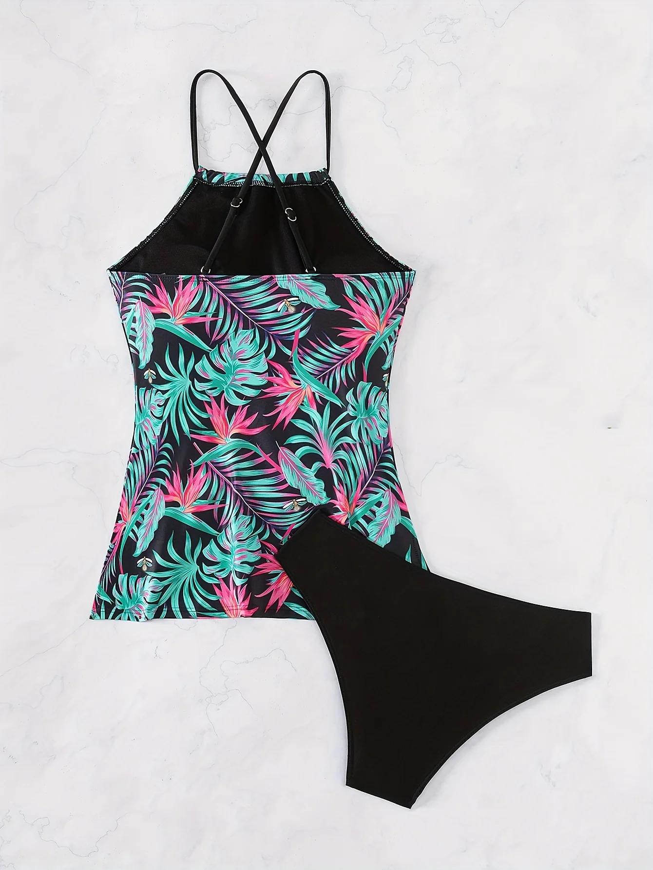 ZTVitality-Conjunto de Tankini de 2 piezas con estampado Sexy para mujer, traje de baño con sujetador con relleno con aumento, ropa de playa brasileña, novedad de 2025