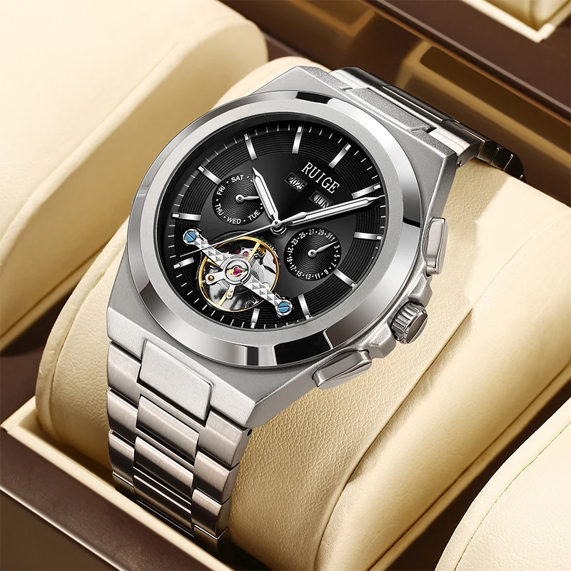 

Часы мужские механические часы с выдолбленным деловым календарем многофункциональные фирменные мужские часы элитные легкие роскошные нишевые часы casu