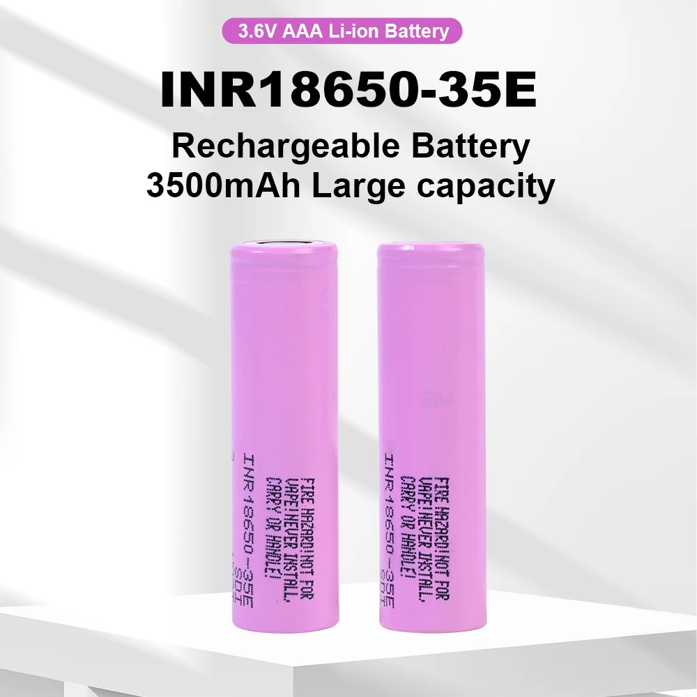 10/20/30PC INR18650-35E 3500mAh Li-ion battery cells 20A Lithium Lon Battery Replacement External for BatterySamsung 35E