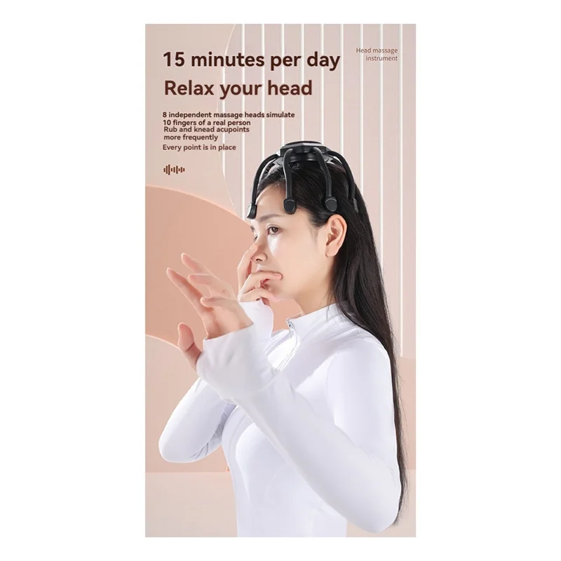 

Scalp Massagers 3 Modes 8 Vibrating Contacts Portable Cordless 360 Degree Electric Vibrating Scalp Massagers B