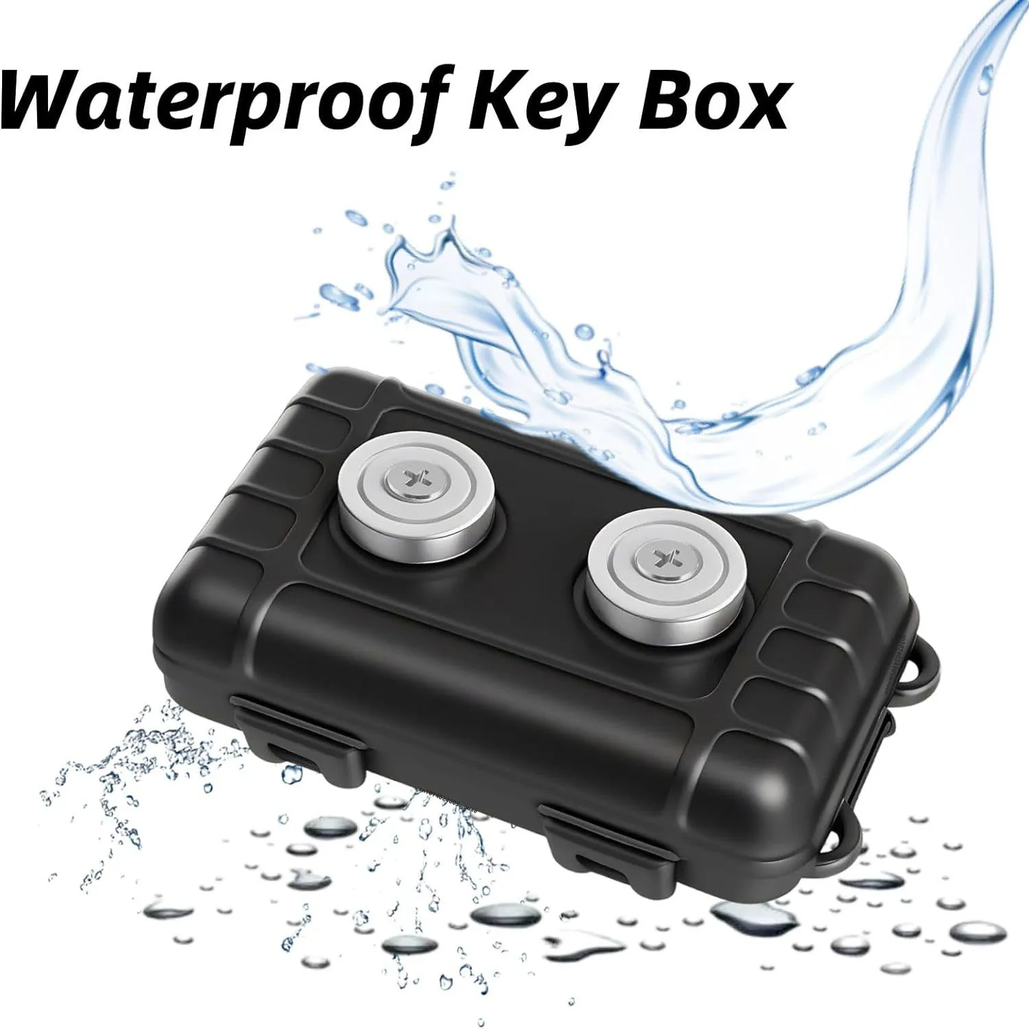 Mini Magnetic Key Holder Under Car Hide Key Box Waterproof Key Hider Rustproof Multifunctional Box for Spare Key GPS Locator