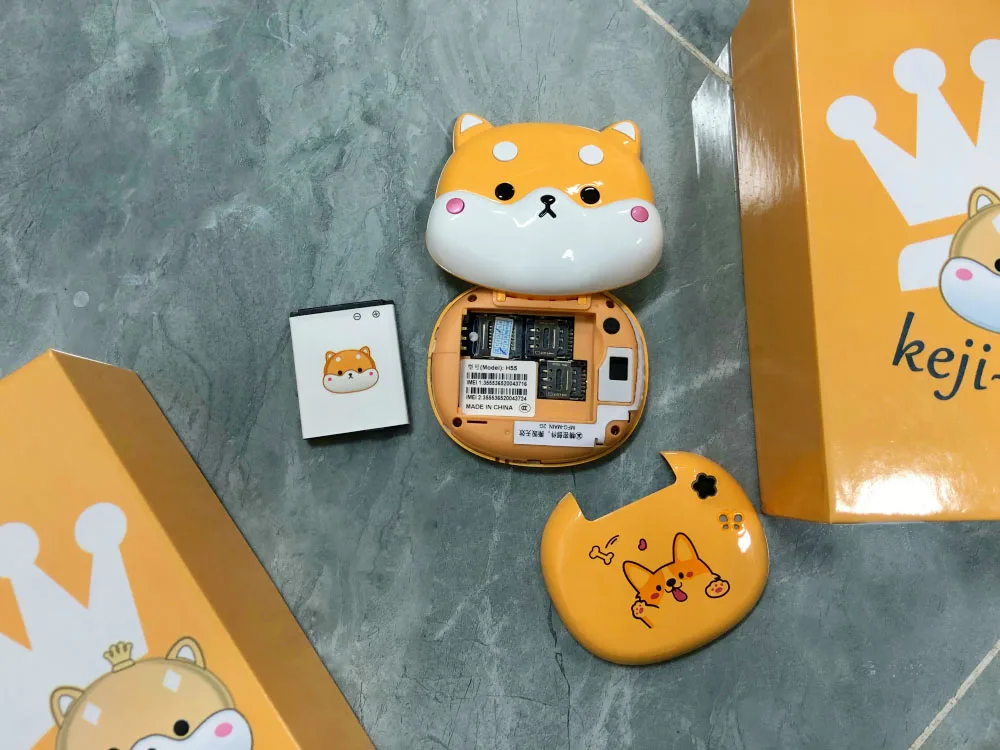 Cute Mini Koki Mobile Phone Flip Cartoon Kids Children Dual Sim 2G GSM Keyboard Botton MP3 Player Unlocked New Cellphone