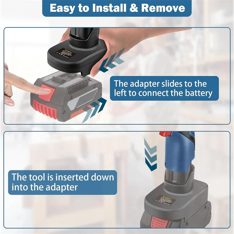 محول محول البطارية لبطاريات Bosch 18V GBA تحويل إلى أدوات الطاقة اللاسلكية Bosch 10.8V و12V GPA