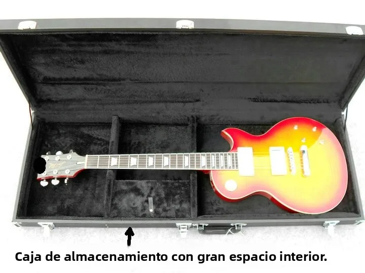 Kuruisi-funda para guitarra eléctrica LP, caja cuadrada para guitarra, bolsa de cuero para guitarra, accesorios para guitarra...
