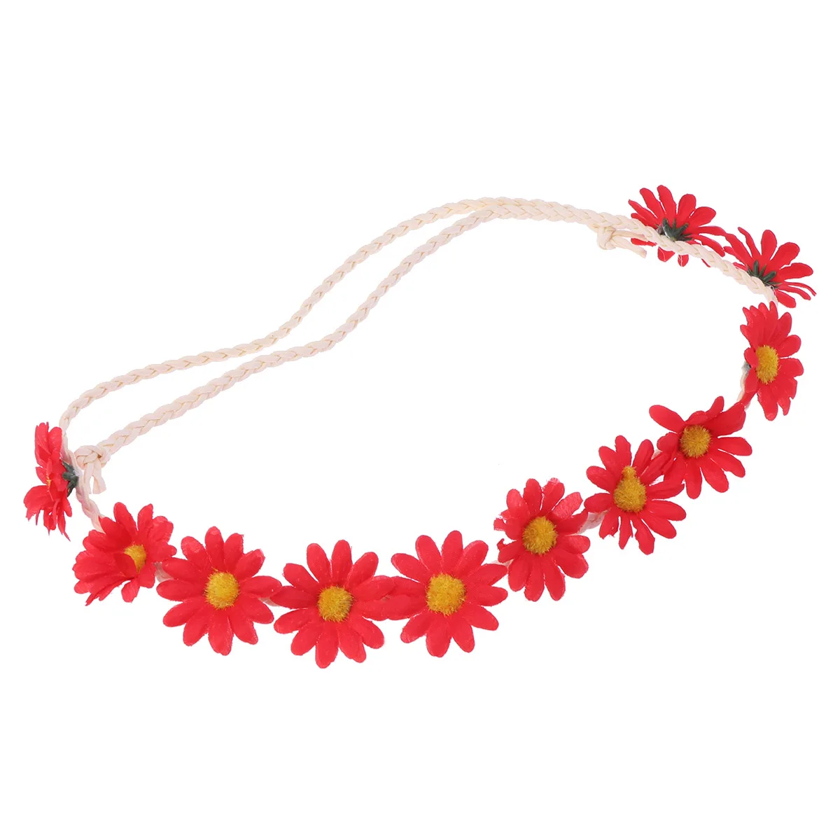 

2Pcs Daisy Headband Wedding Bridal Hair Band Unique Floral Hair Hoop Women Headpiece Headband Wedding Headpiece