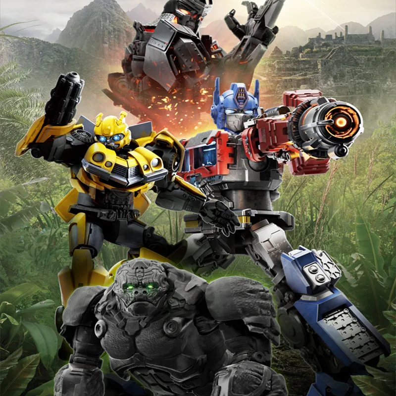 Blokees transformação optimus prime primal megatron bumblebee arcee penugem nemesis prime figura de ação montagem brinquedos presentes