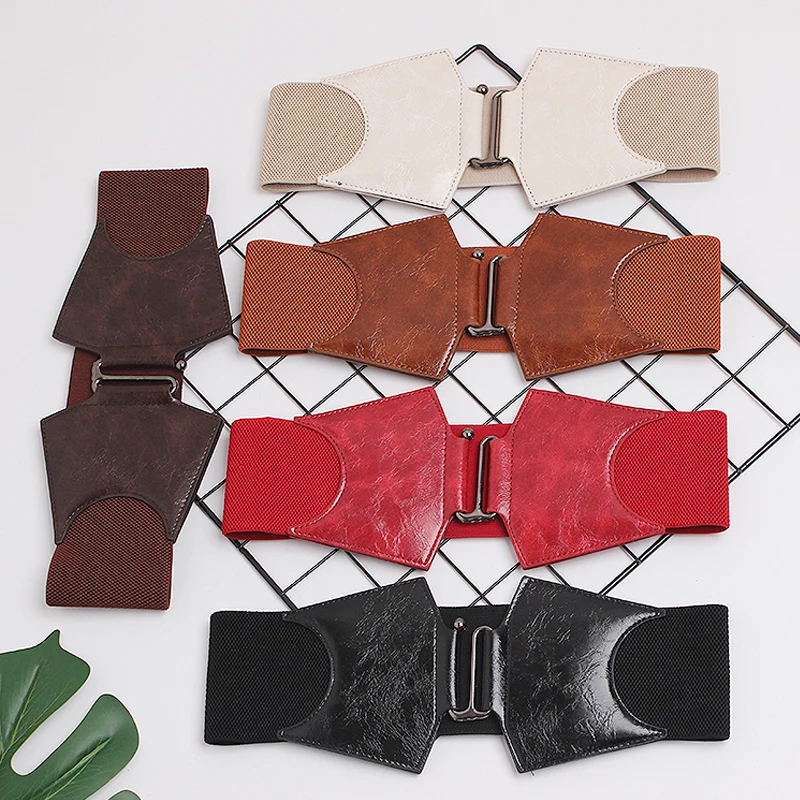 حجم كبير حزام مشد مرن الإناث الخصر أحزمة واسعة للنساء مصمم جودة عالية تمتد فستان Cummerbunds حزام الخصر