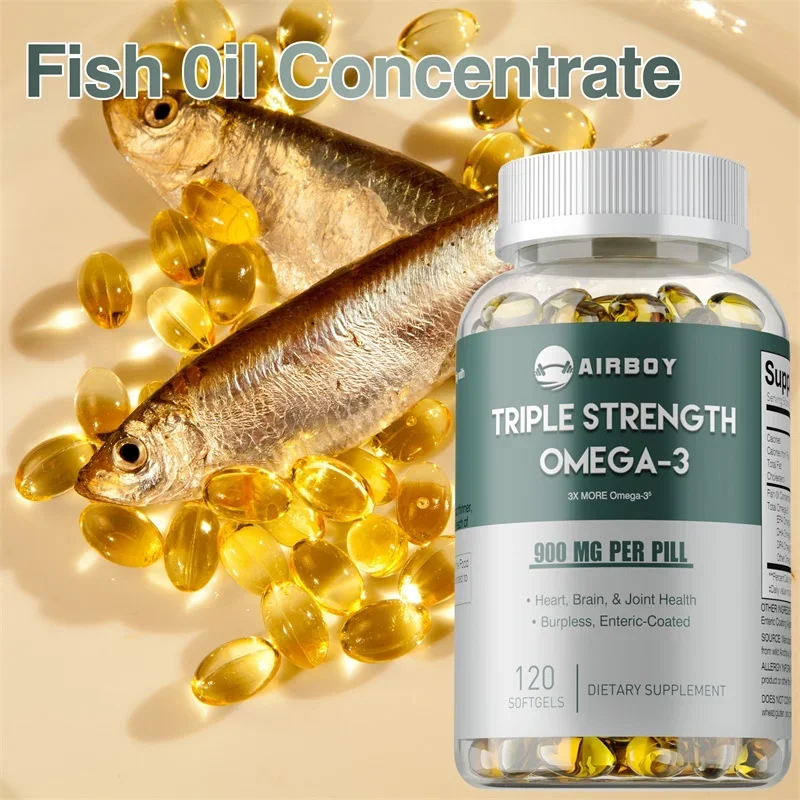 オメガ 3 魚油 - 抗酸化作用、ストレス軽減、知能向上、認知機能、目の健康、皮膚の健康をサポート、自然エネルギーを高める