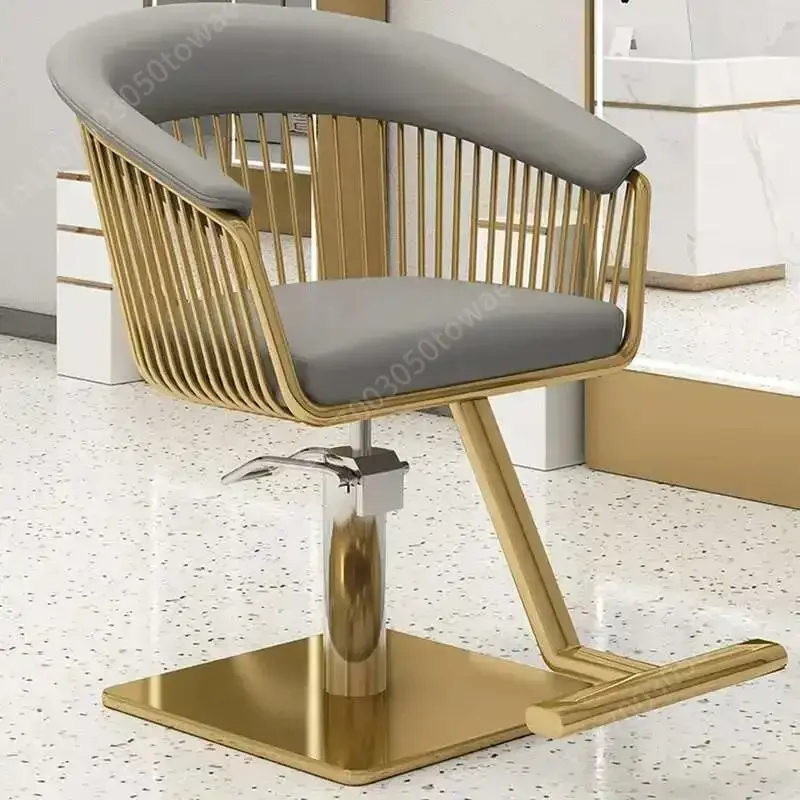 Salon Barber Chair Barbershop Luxury Comfort Gold Swivel Design Barber Chair Beauty Hairdressing Cadeira De Barbeiro Furniture