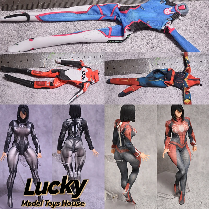 1/12 Selina Xiao Fang Nottaa Female Soldier Tight Combat Print Bodysuit Kleidungszubehör für Nt-*04 Fury Toys Figure Body