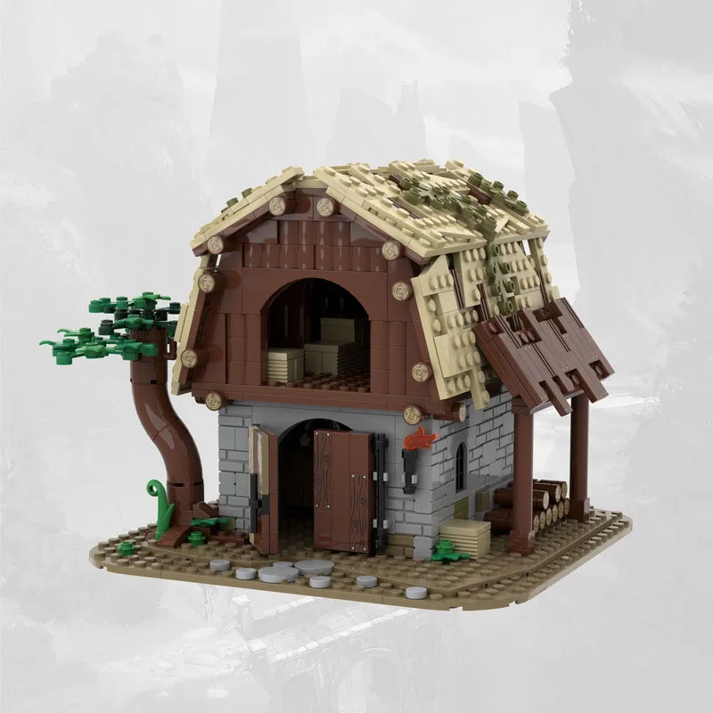 MOC-87196 بنة مستودع القرون الوسطى العمارة القلعة نموذج 708 قطعة جامع الكبار عيد الميلاد عيد الميلاد لعبة الهدايا