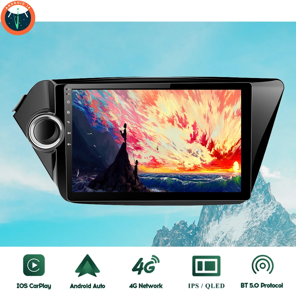 

Android 14.0 8G+128G Car Radio Multimedia DVD Player Gps Navigation For Kia RIO K2 2010 2011 2012 2013 2014 Head Unit Carplay