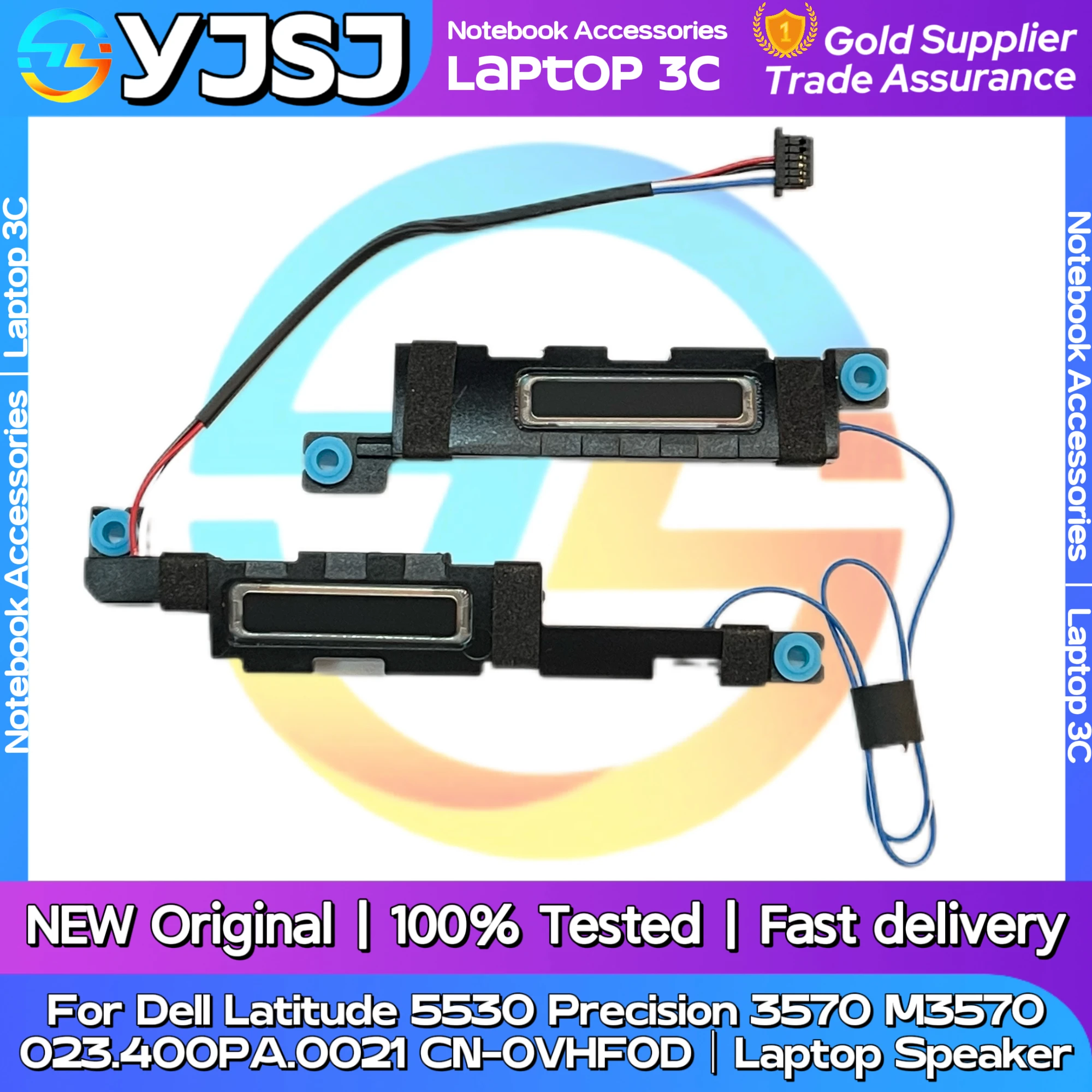 New Original Laptop Notebook Audio Speaker For Dell Latitude 5530 Precision 3570 M3570 built-in speaker 023.400PA.0021 CN-0VHF0D