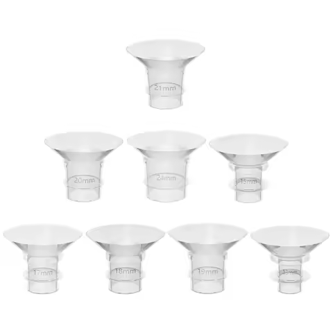 8 Pcs Small Size Flange Inserts Kit Breast Pump for Replacement Soft Silicone Lacteck Pumps Breastfeeding