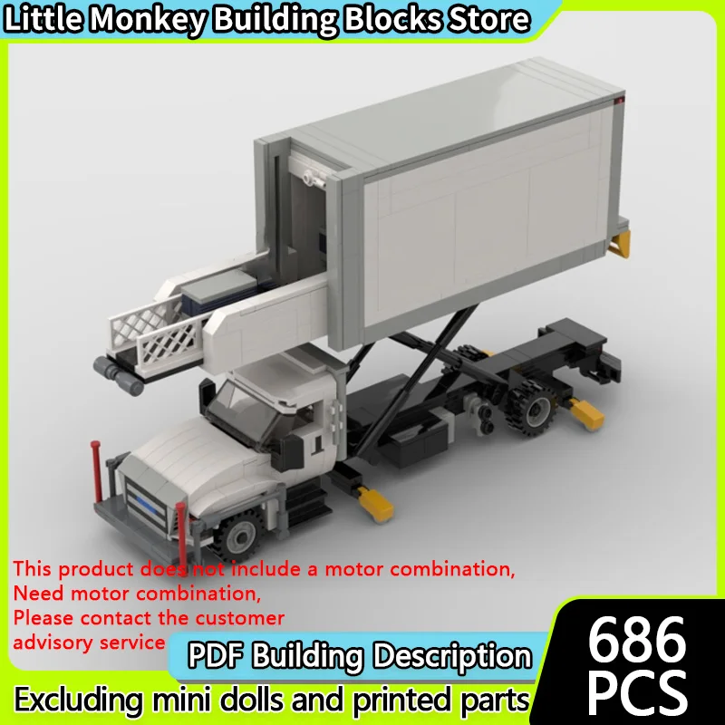 

City Car Model MOC Building Bricks US Airport Catering Truck Modular Technology Children Holiday Gifts Assemble Toys Suit