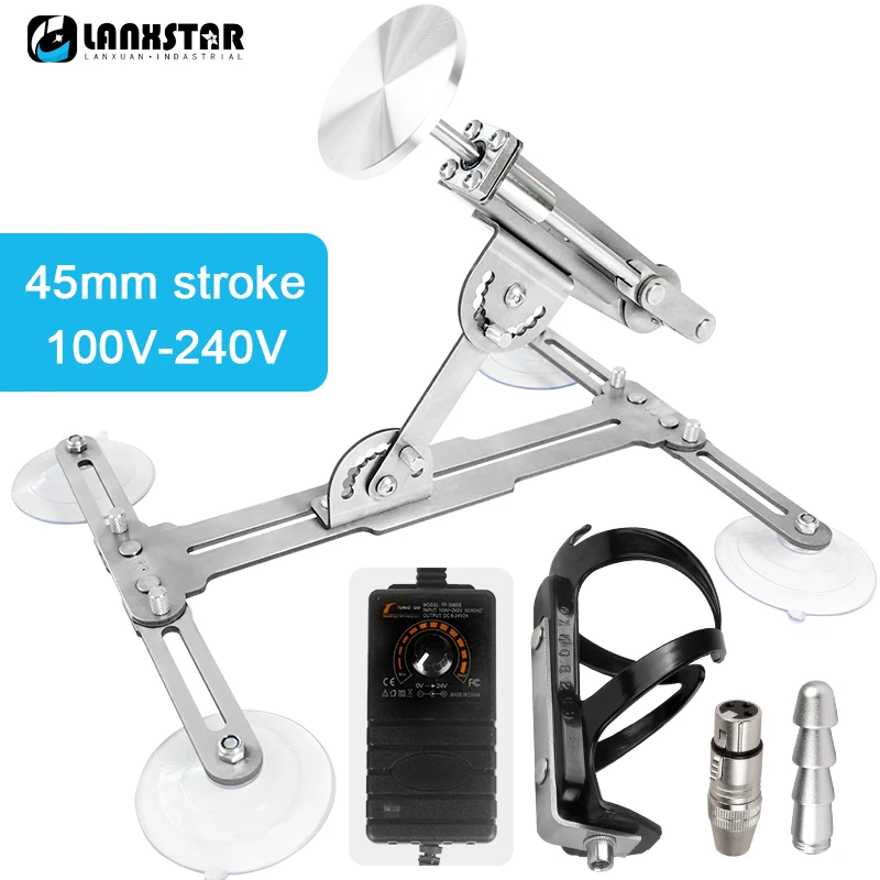 Atuador Linear Telescópico com Suporte de Potência Grande Impulso do Curso Kit de Motor Linear Alternativo 3xlr Connector Ventosa 45 mm Novo