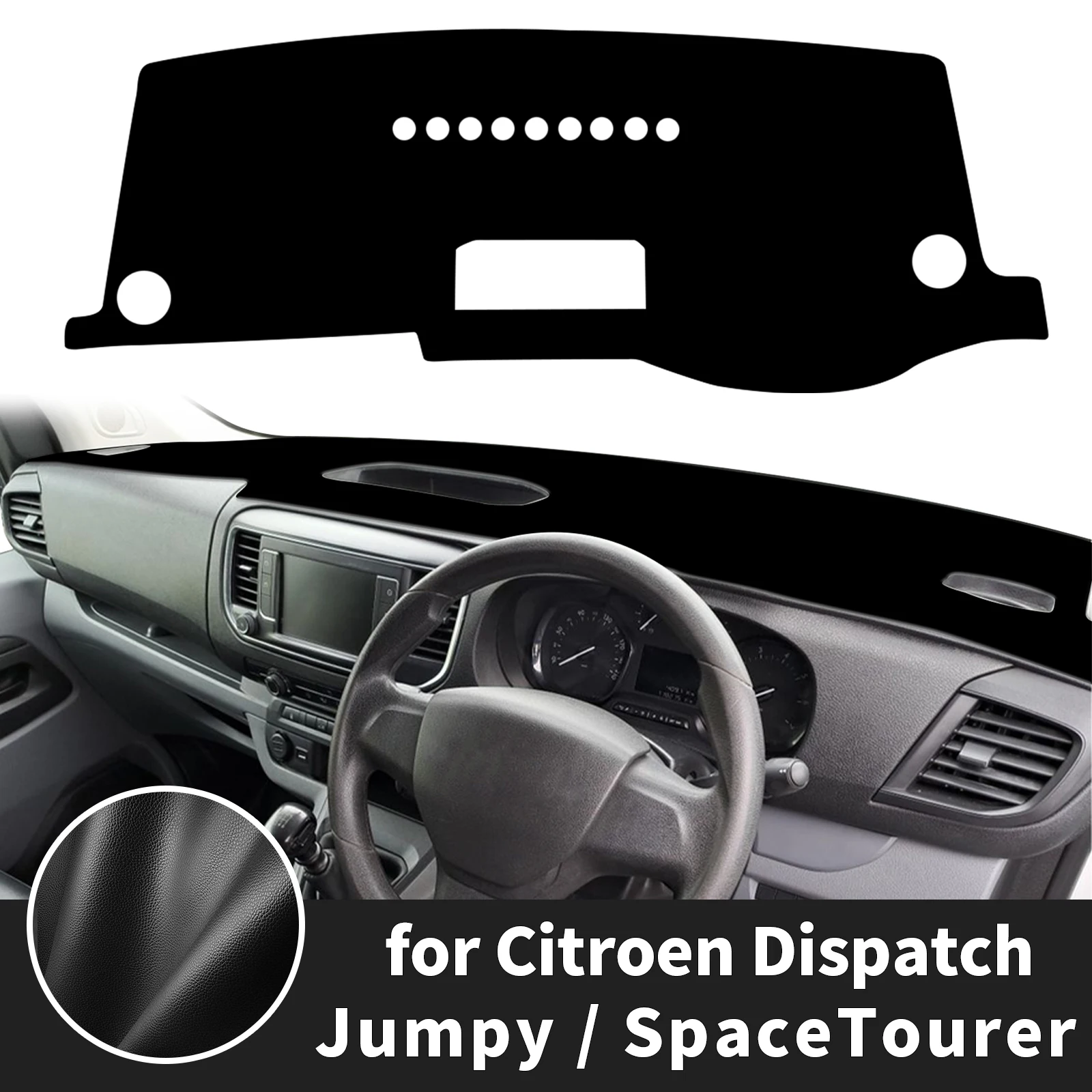 for Citroen Dispatch Jumpy SpaceTourer Dashboard Cover ​​Fit Dash Mat Sun Protection Anti‑Reflection Cover Dash Pad Dashmat