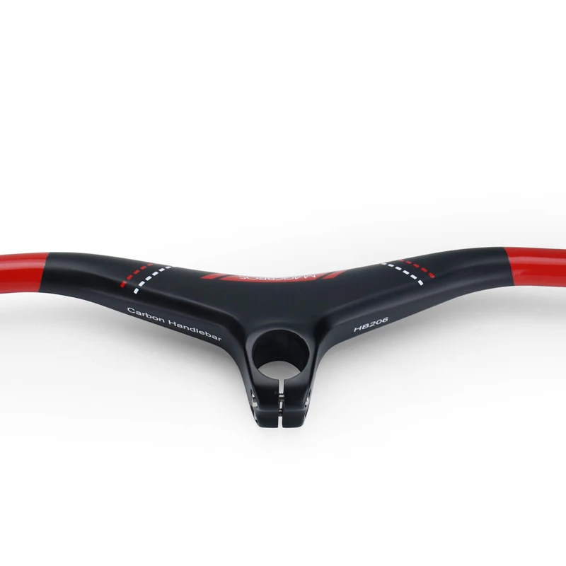 Matte-black Carbon T800 Strengthened MTB/BMX/Cruisers Bicycle Handlebar With Integrated Stem