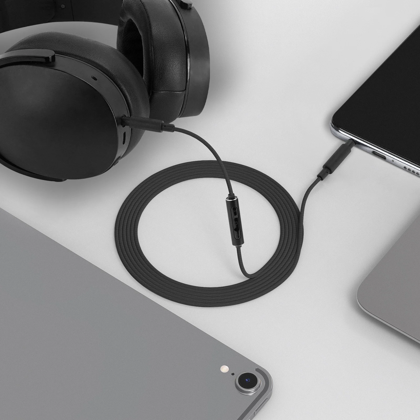 Аудиокабель Geekria с микрофоном, совместимый с кабелем Skullcandy Crusher Evo, Hesh ANC, Hesh Evo, Venue, Hesh 3,