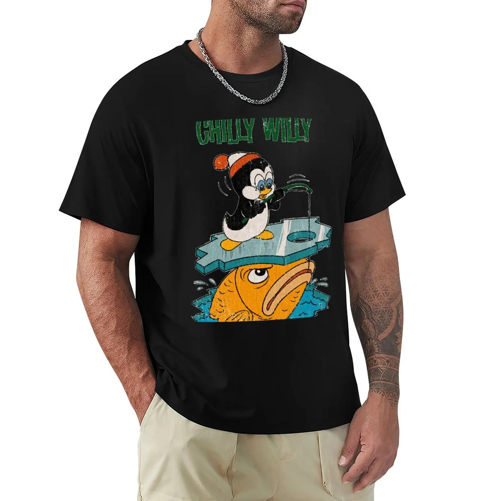 

Vintage Chilly Willy T-Shirt summer tops oversized t shirt for men