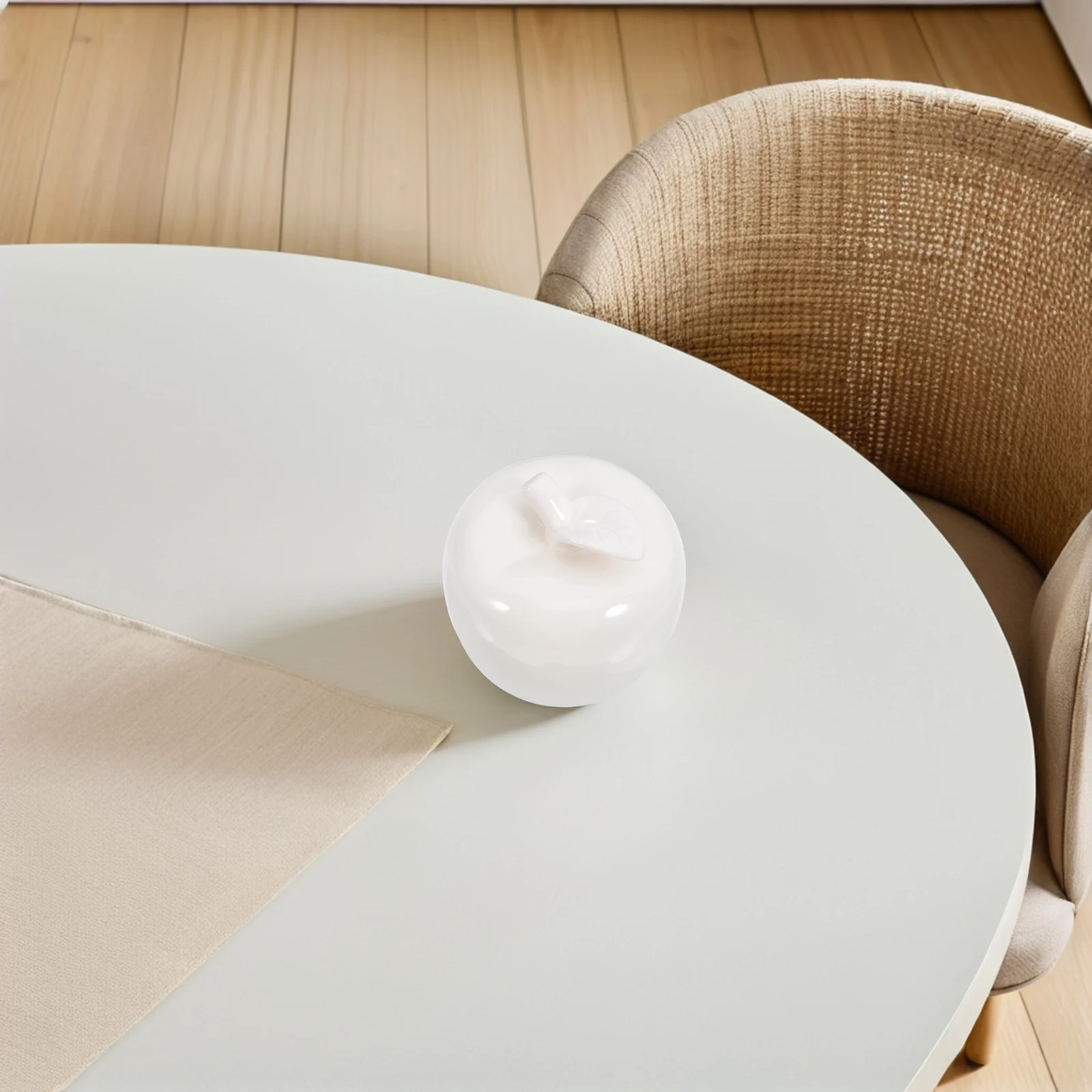 

1Pcs Ceramic Apple Modeling Ornament Sturdy Base Stable Design for Desk Decor Festive Home Decor Xmas Party Ornament Supply