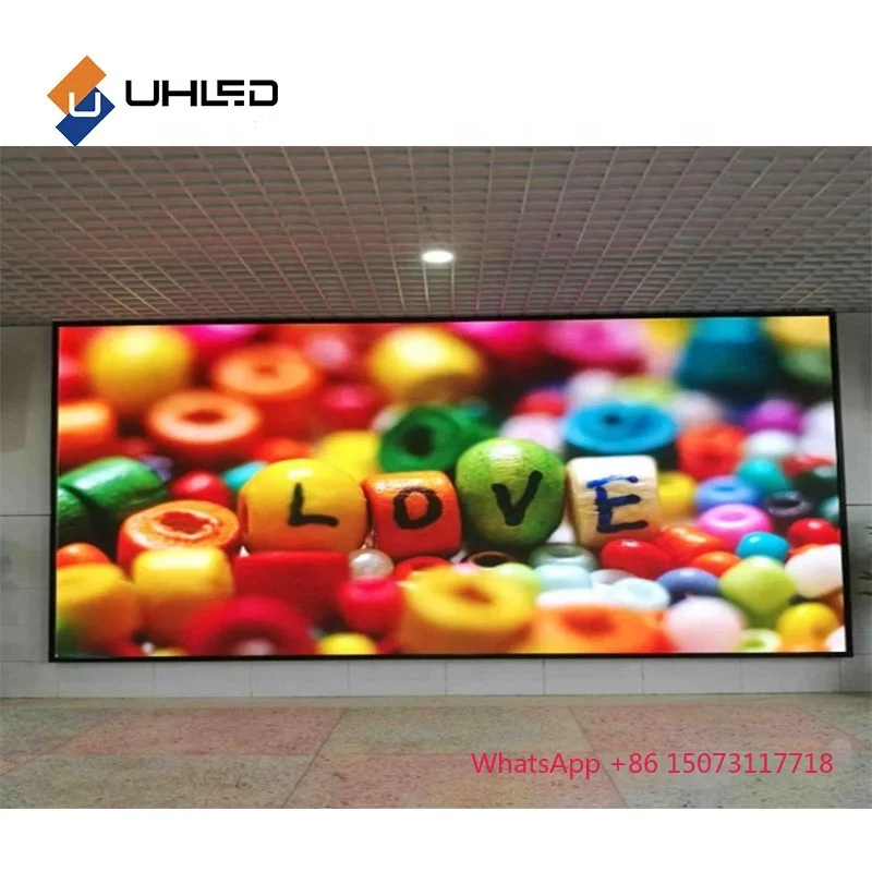 Display a LED per interni UHLED con passo pixel fine P1.25 P1.5 P1.6 P1.86 P2 P2.5 Schermo video a parete a LED Schermo a LED ad alta luminosità per interni