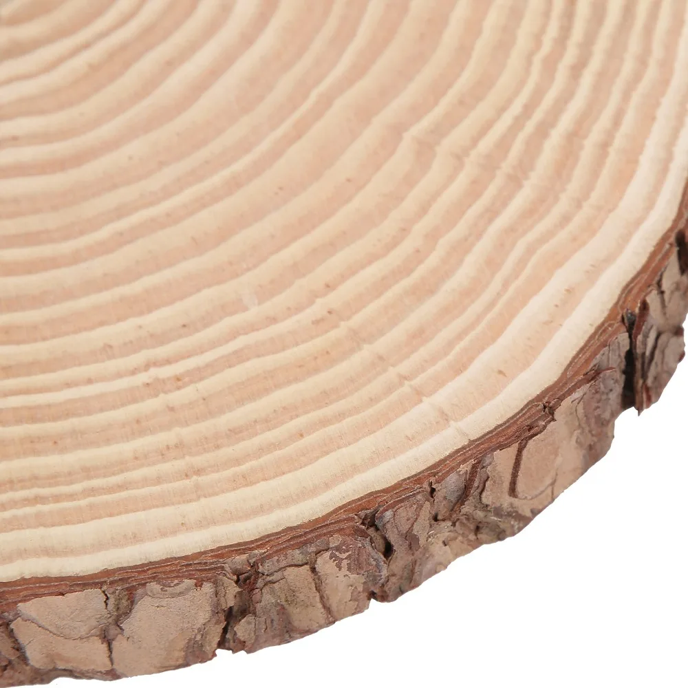 1pcs Rustic Irregular Shape Wood Slices Unfinished Surface Weather-Resistant Wood Circles Log Slices Home Craft Project