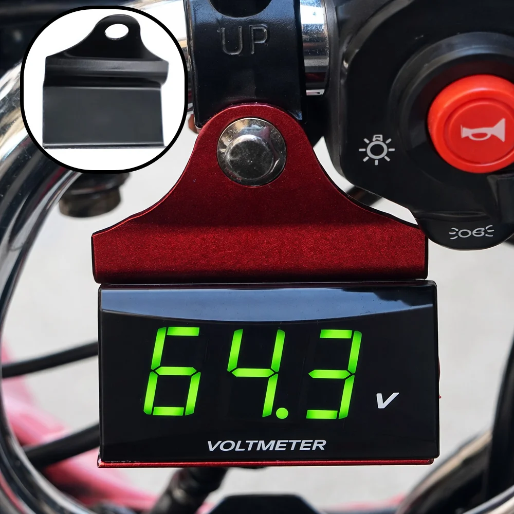 Motorcycle Handlebar Meter Bracket CNC Aluminum Square Bracket Square Voltmeter Tachometer Motorcycle Clock Meter Bracket