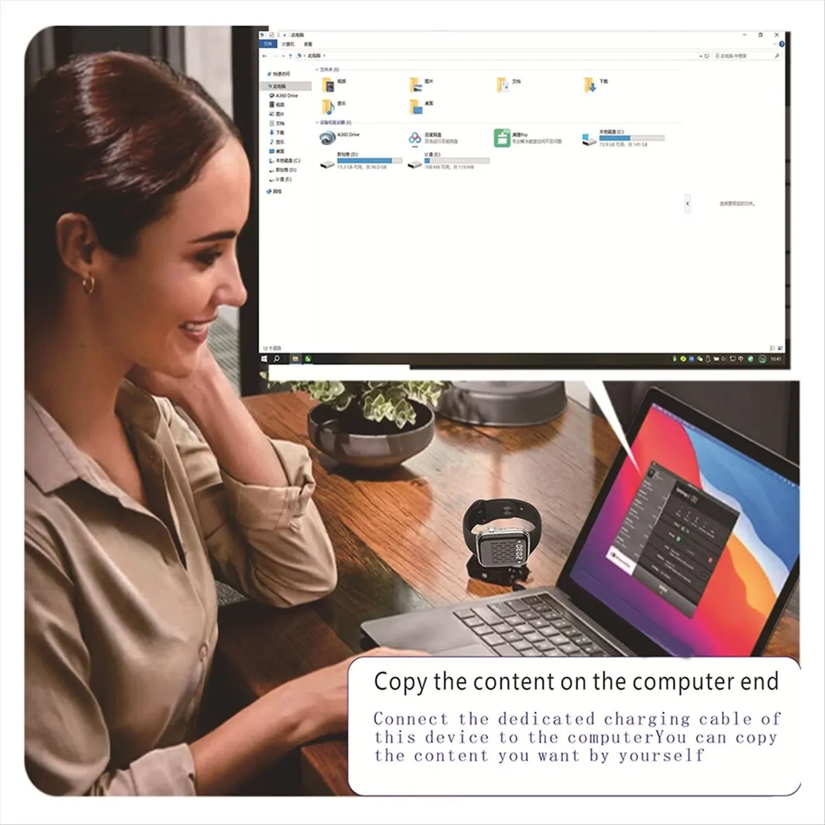 

*ABAB Bluetooth 5.4 Динамик Часы Магнитный Портативный Bluetooth-динамик Зажим Аудио Bluetooth-передатчик с ремешком для часов