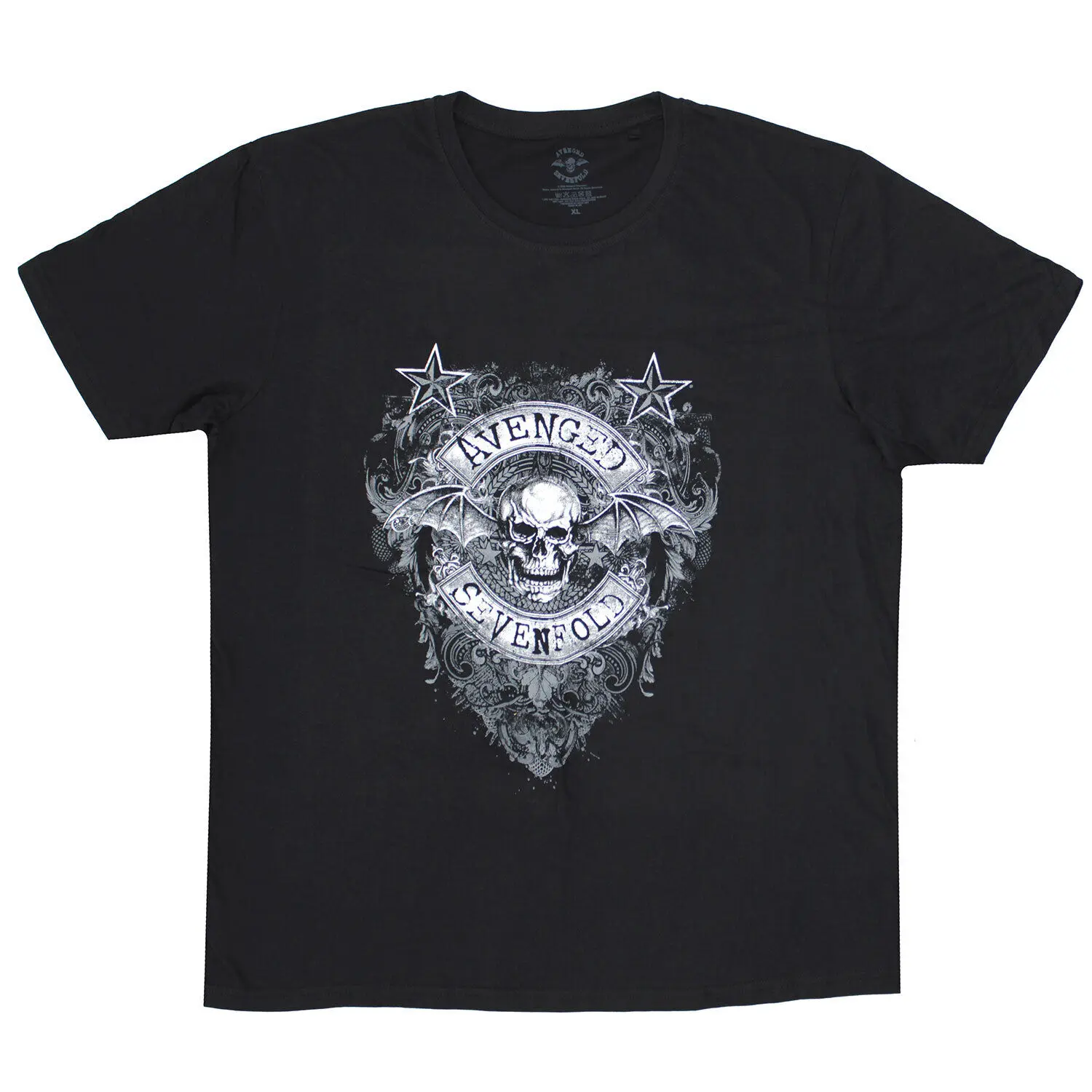 Men's Avenged Sevenfold Stars Flourish T shirt Medium Black