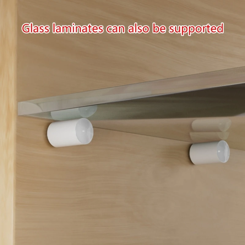 20Pieces Shelf Support Pegs Self-Tapping Screw Integrated Laminate Tray Spacer With Dust Cover for Cabinet Home-Kitchen