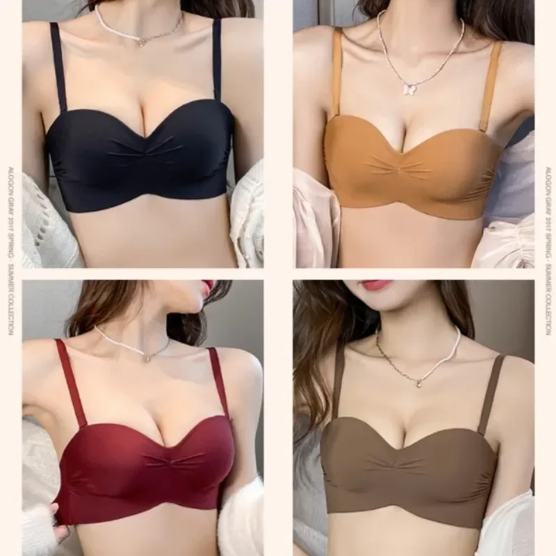 Kalapaopao Gather Push Up Bra Smooth Seamless Bras 360-degree Uniform Force Lift Underwear