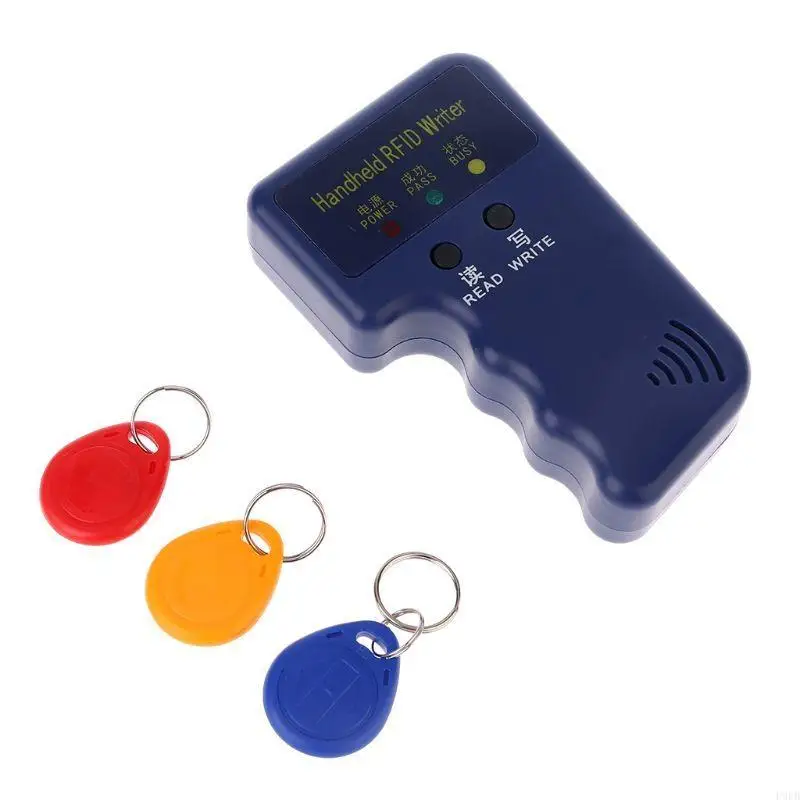 P9FB Portable RFID Reader Writer Card Reader Duplicator with 6 Writable Tags