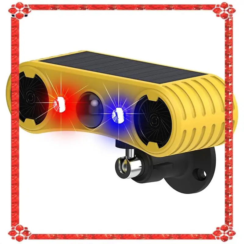 24-Hour Delivery Solar Motion Sensor Alarm, Outdoor Warning Light,13 Sounds Security Alert System Animal Repeller For Farm Yard