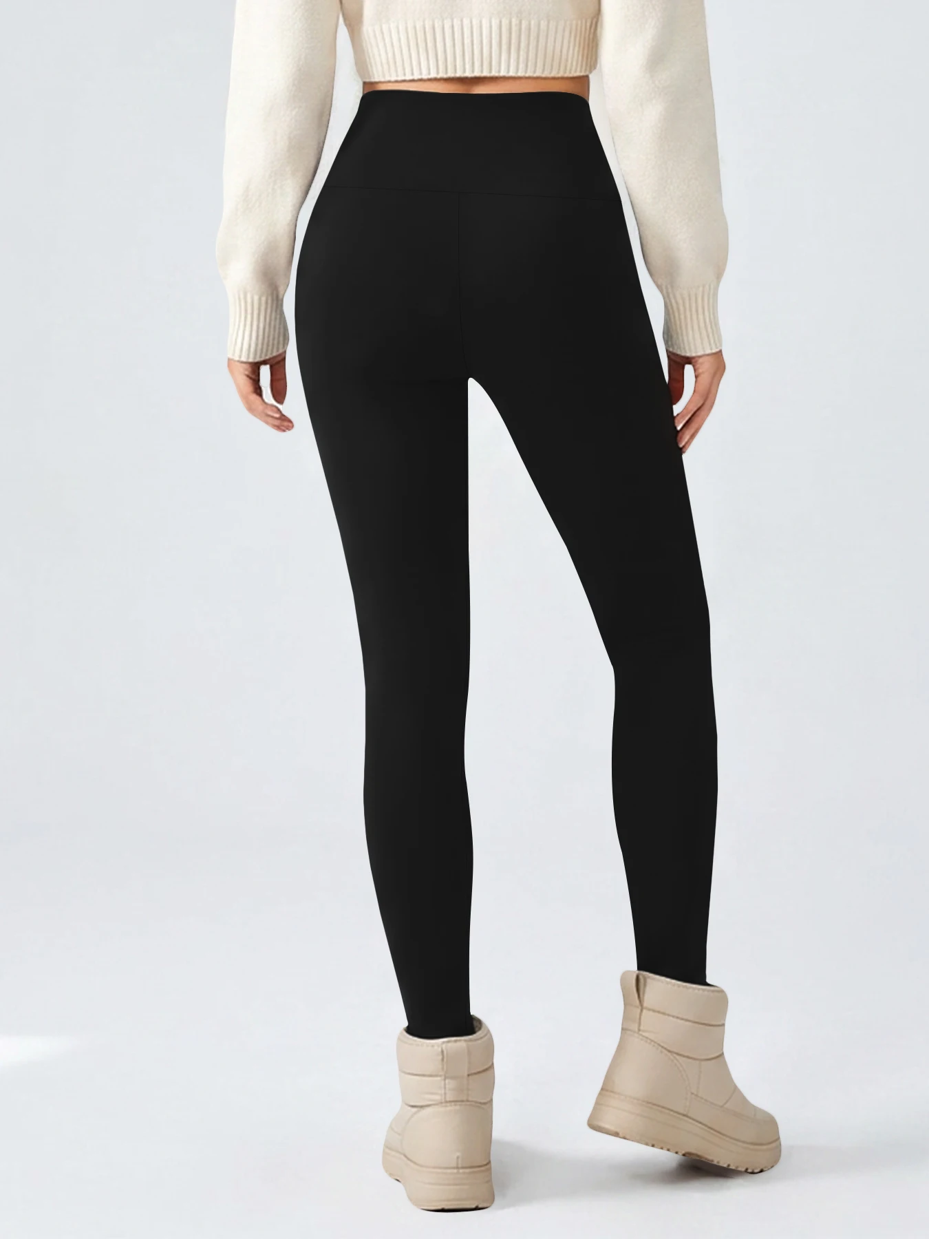 2 Pack Women's  Super Soft Thermal Fleece Lined Legging With Pockets, High Waist Tummy Control Workout Yoga Running Pants