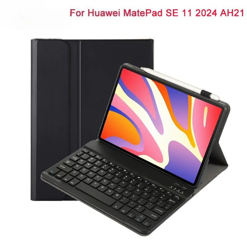 

For Huawei MatePad SE 11 2024 AH21 Ultra-thin Detachable Bluetooth Keyboard Leather Tablet Case