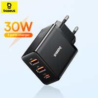 Baseus USB C Phone Charger 30W Type-C Fast Charger PD20W QC3.0 For iPhone 13 12 Pro Max Samsung Xiaomi Mini Compact For Travel