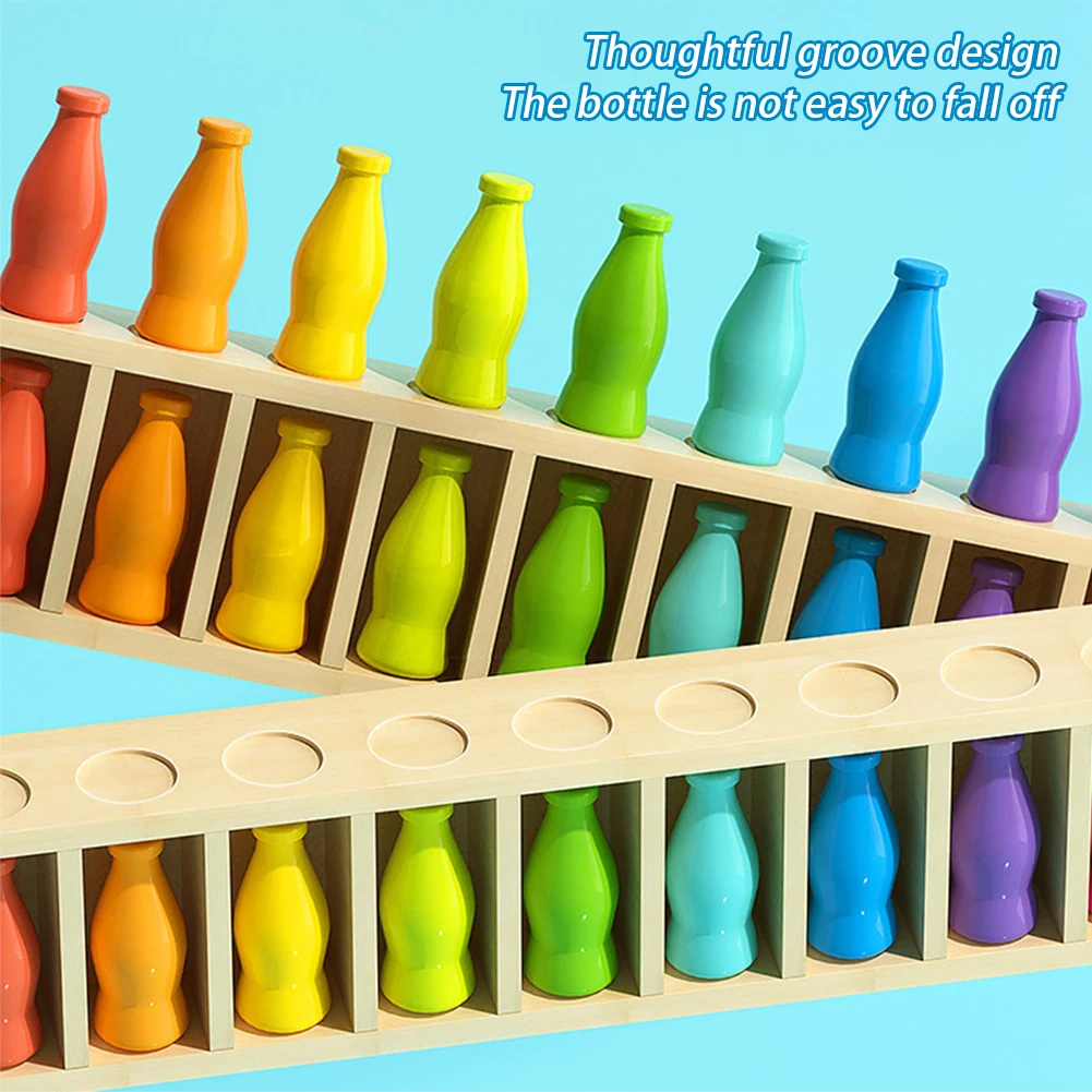 Jeu de bouteilles assortis aux couleurs, activités interactives amusantes, jouet pour adultes et enfants