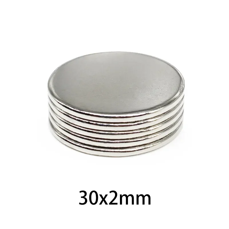 2/5/10/15/20/30PCS 30x2mmRound แม่เหล็ก 30x2 มม.แม่เหล็กที่มีประสิทธิภาพสําหรับตู้เย็น,DIY,อาคาร,วิทยาศาสตร์,หัตถกรรม,การศึกษา