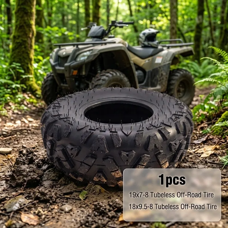 1Pcs 19x7-8 18x9.50-8 ATV Quad Tire Tubeless Off-Road Tyres For Go Kart Buggy UTV Agricultural Sprayer Wear-Resistant 8 Inch Rim
