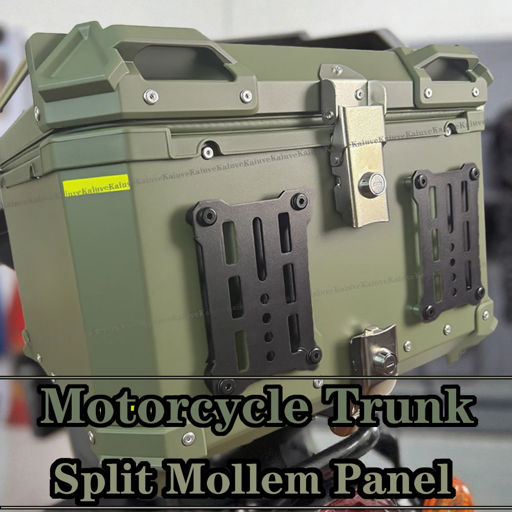 

KAIUVE Motorcycle Trunk Split Molle Panel For Modular Storage Waterproof carbon steel Tactical Universal Side Box Organizer