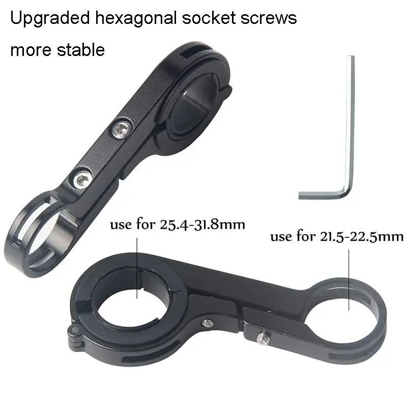 MTB Handlebar Extender Bicycle Extension Bracket Bar Bike Headlight Mount Gopro Phone Holder Support Rack Handlebar Adapter