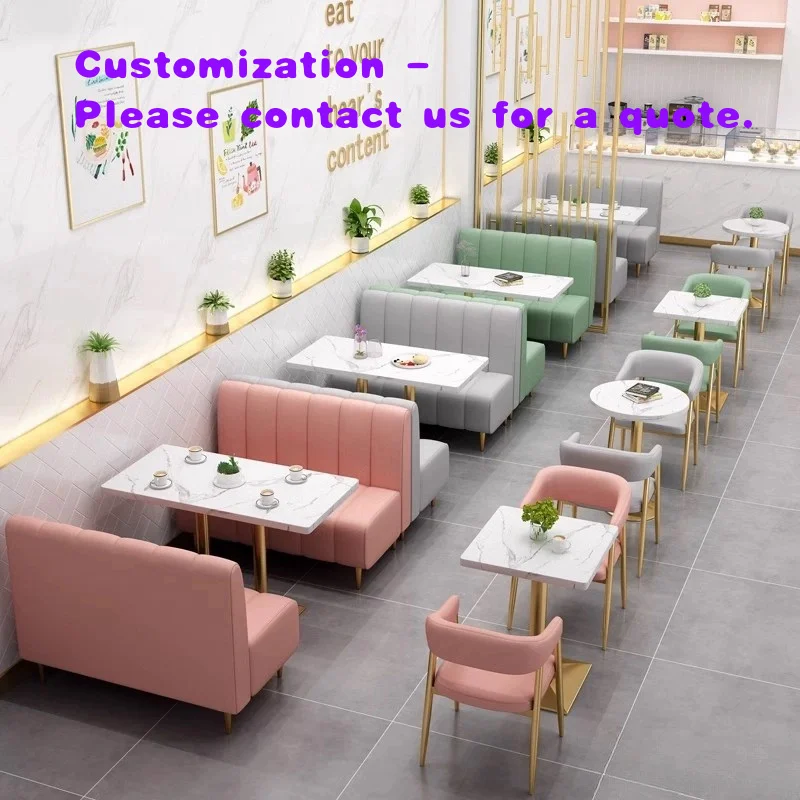 custom.High Quality Multiple Color Price Velvet Restaurant Sofa Dining Furniture Booth and Chairs Set
