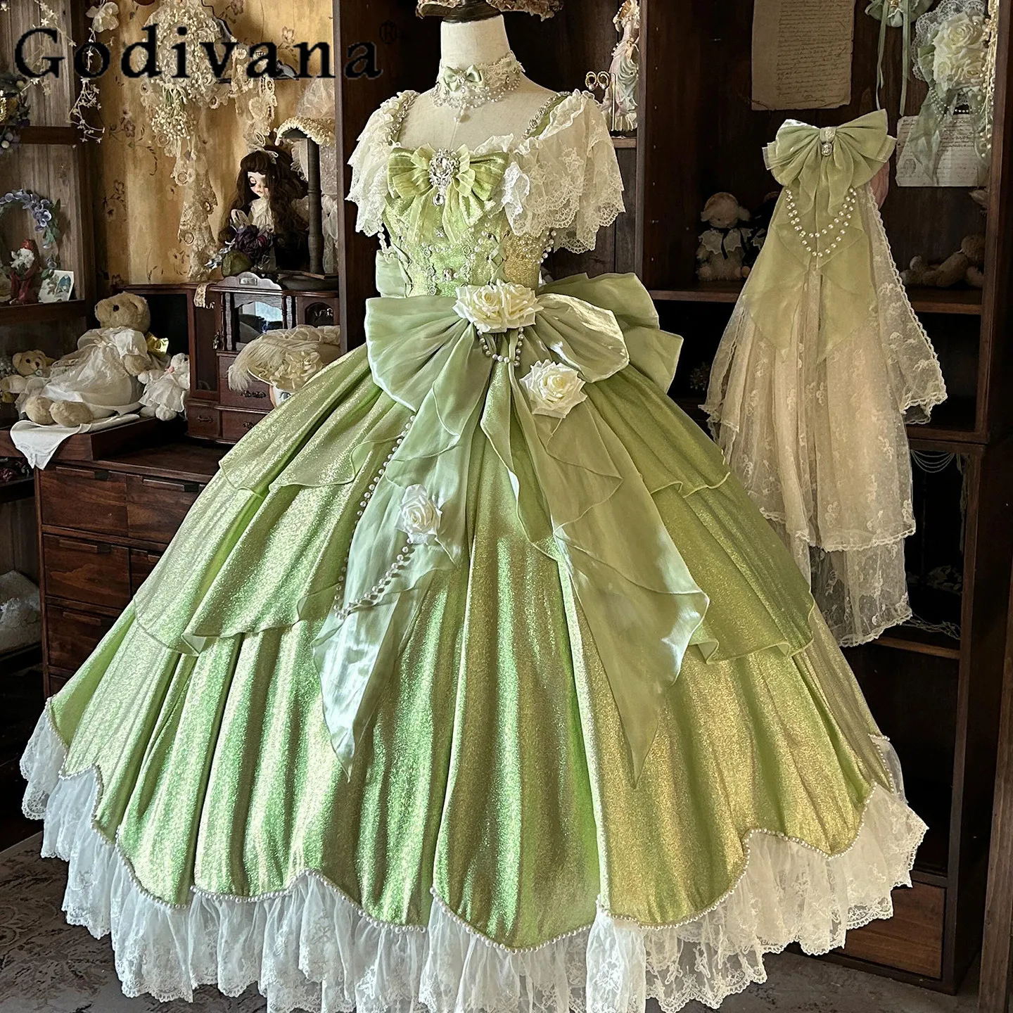 

Gorgeous High-End Light Luxury Original Lolita Evening Dress Sweet Cute Girl Birthday Coming-of-Age Ceremony Princess Dress