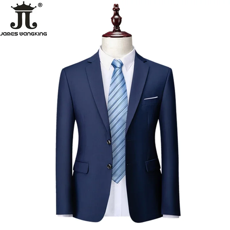 13 Color S-6XL Male Blazer Solid Color Classic Formal Business Men\'s Suit Jacket Groom Groomsmen Wedding Dress Party Social Coat